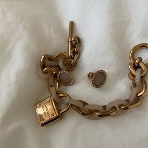 MK rosegold jewelery set (earrings and bracelet)